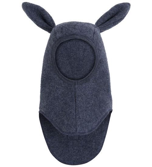 Huttelihut Elefanthue - Uldfleece - 1-lags - Ombre Blue m. Ører