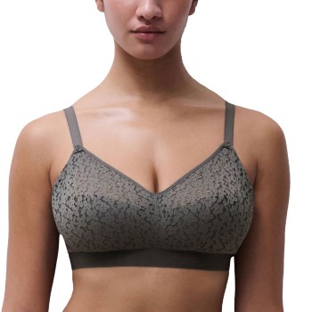 Chantelle BH EasyFeel Norah Wirefree Bra Mørkgrå  nylon E 70 Dame