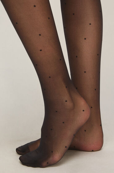 Hunkemöller Strømpebukser 15 Denier Dots Sort