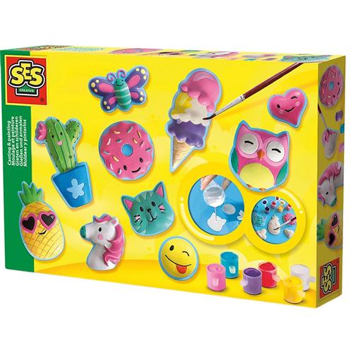 SES Creative Happy Figures Håndværkssæt Yellow-5-10 Y  Gul  5-10 år  Drenge, Piger