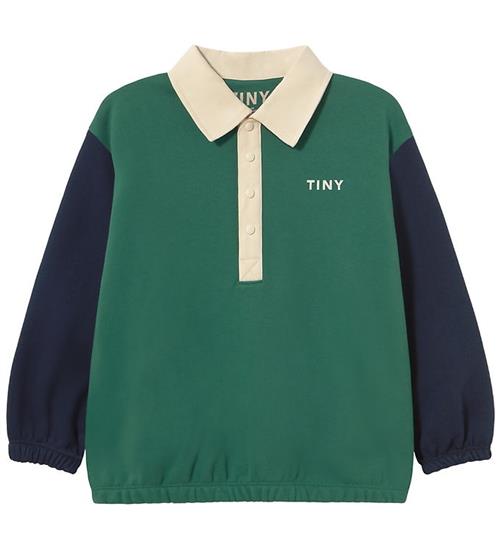 Tiny Cottons Polobluse - Color Block - Dark Green