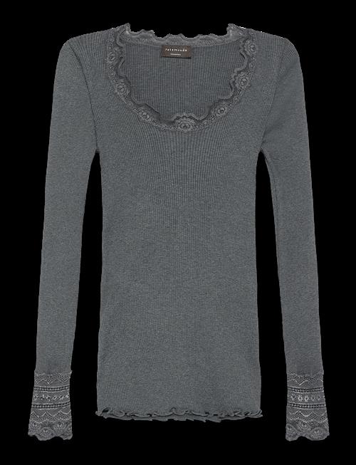 Rosemunde | Rwbenita Silk Ls O-Neck Lace T-Shir | M
