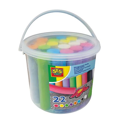 SES Creative Legepladskridt Spand Multi  Multi  One Size  Gul  One Size 2-8 Years Drenge, Piger