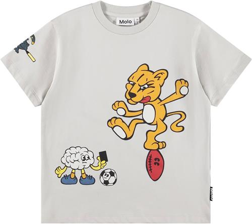 Molo Riley T-Shirts Short Sleeves Curious Friends Curious Friends 110 cm  Grå  110 cm  Drenge