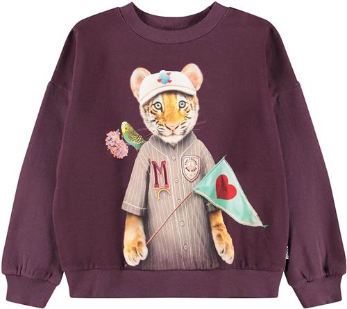 Molo Maxi Sweat Shirt Sporty Tiger Sporty Tiger 122 cm  Rød  122 cm  Piger
