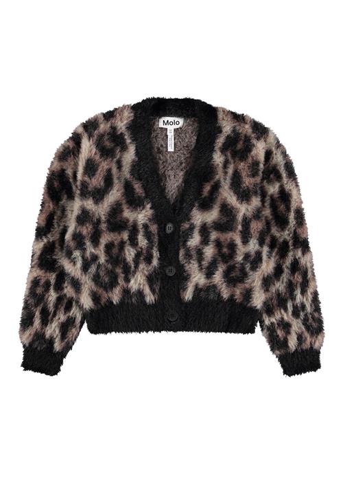 Molo Gilly Cardigan Brushed Leo Brushed Leo 110/116 cm  Sort  110/116 cm  Piger