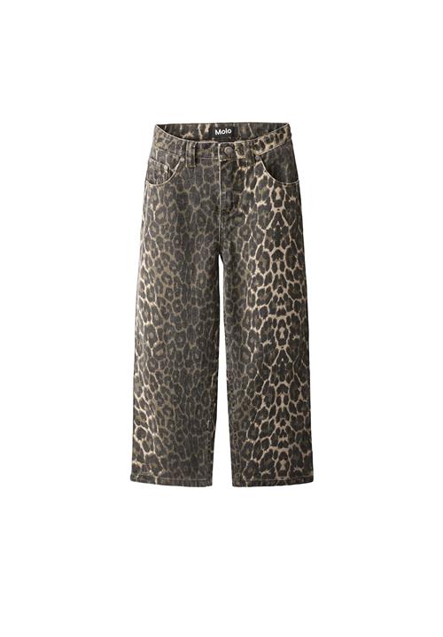 Molo Aska Woven Pants Brushed Leo Brushed Leo 158 cm  Sort  158 cm  Drenge, Piger