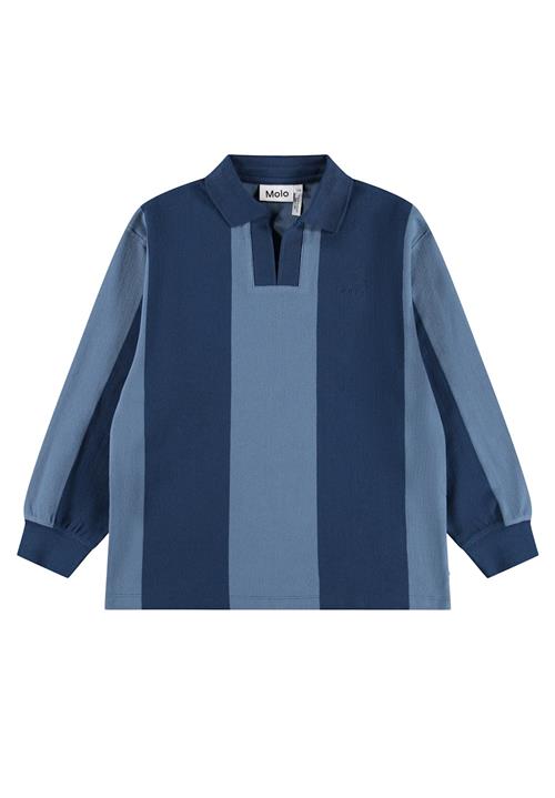Molo Rexxie Poloshirt Long Sleeve Stripy Twilight Stripy Twilight 104 cm  Blå  104 cm  Drenge