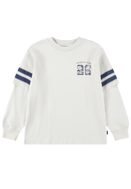 Molo Renton T-Shirts Long Sleeves Spray Numeric Spray Numeric 152 cm  Hvid  152 cm  Drenge