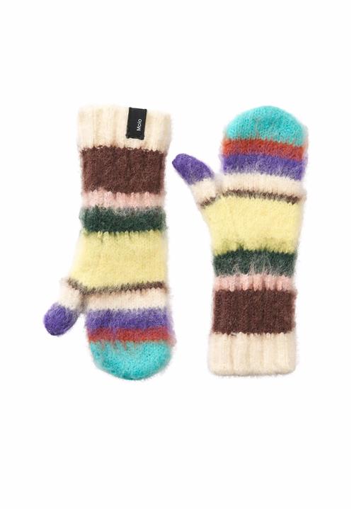 Molo Kirsa Mittens Gemstone Stripe Gemstone Stripe 5-9 Y  Gul  5-9 år  Drenge, Piger
