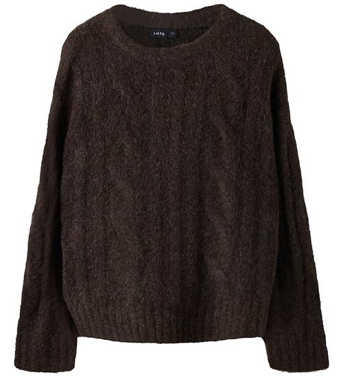 LMTD Sweatshirt - NlfkLeavecable - Strik - Chocolate Brown