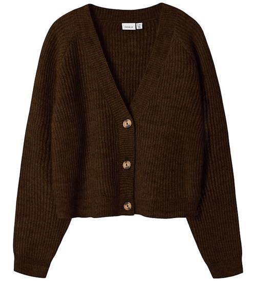 Name It Cardigan - Strik - Noos - NkfHolly - Chocolate Plum
