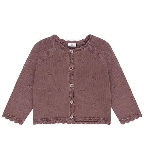 Hust and Claire Cardigan - Strik - HcCilja Pointelle - Plum
