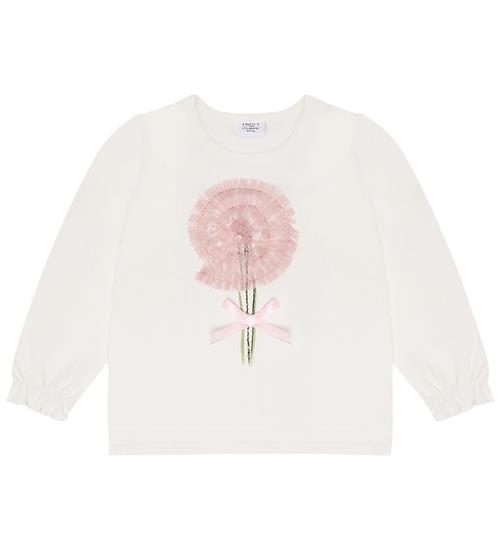 Hust and Claire Bluse - HcAlma - Ivory m. Blomst/Tyl