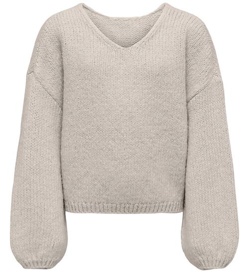 Kids Only Bluse - KogDinea - Strik - Chateau Gray