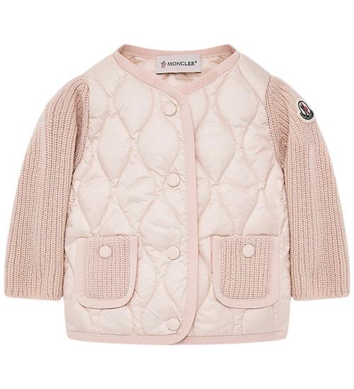 Moncler Cardigan - Dun/Uld - Pastel Pink