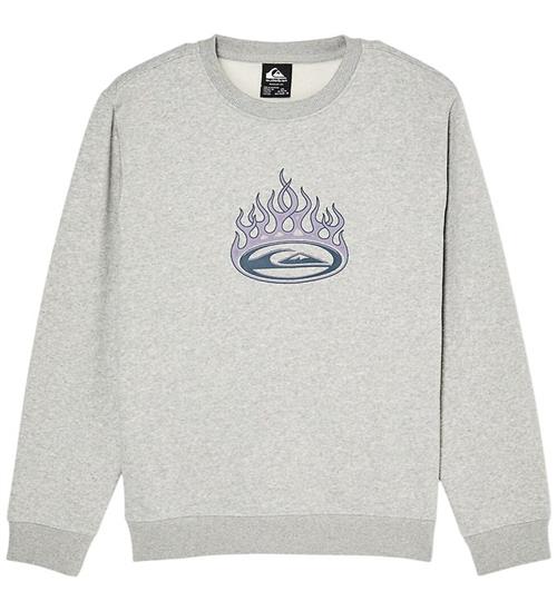 Quiksilver Sweatshirt - Graphic - Lysegråmeleret m. Print