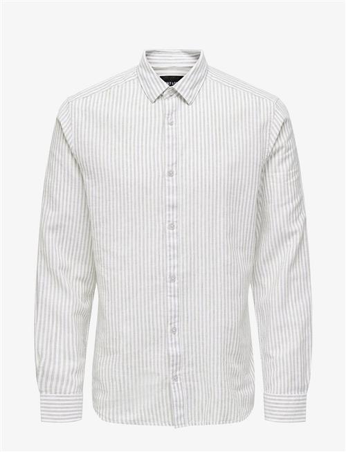 ONLY & SONS | Onscaiden Life Ls Stripe Linen Noos | M