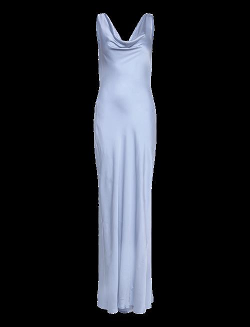 Malina | Leah Cowl Neck Satin Maxi Dress | XS