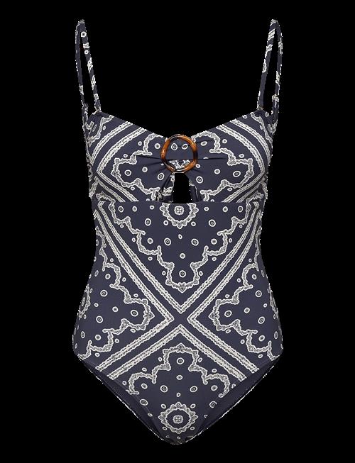 Malina | Mandy Bamboo-Ring Bandeau Swimsuit | XS