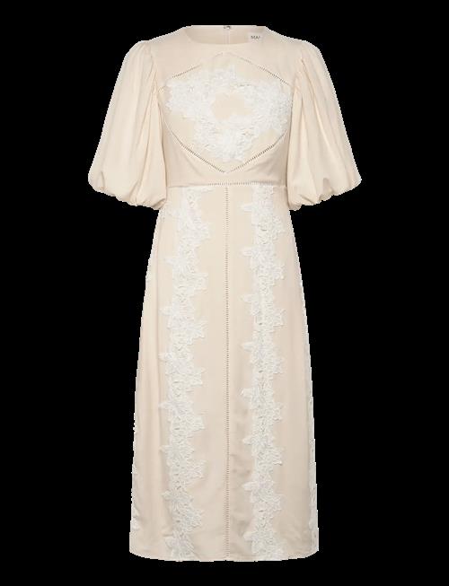 Malina | Rudy Embroidered Linen Midi Dress | XS