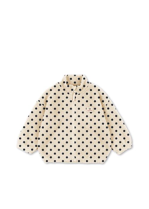 Konges Sløjd Jody Fleecejakke Med Broderi Og Luv Dot Lumiere  Dot Lumiere-18M  Hvid  18 måneder  Piger