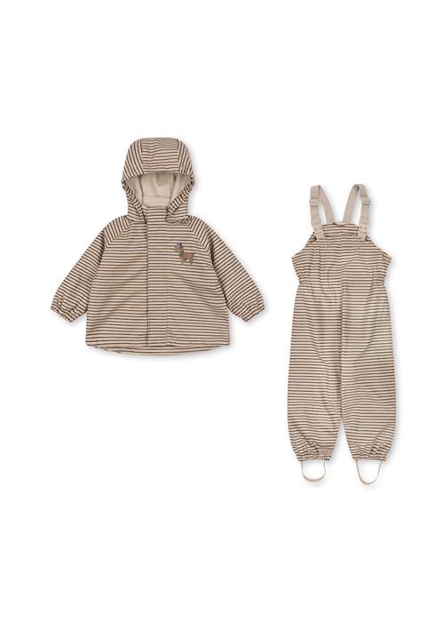 Konges Sløjd Rainy Palme Regnsæt Stripe La Mer  Stripe La Mer-2Y  Blå  2 år  Drenge, Piger
