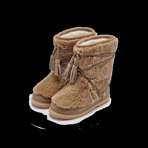 Donsje Amsterdam Myril Støvler Stone Sheep Wool  Stone Sheep Wool-27  Creme  27 EU  Piger