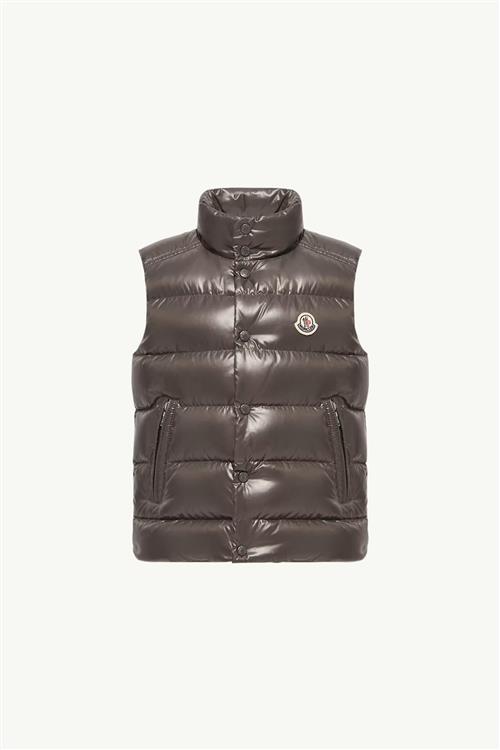 Moncler Tib Down Vest Charcoal 152 cm  Sort  152 cm  Drenge