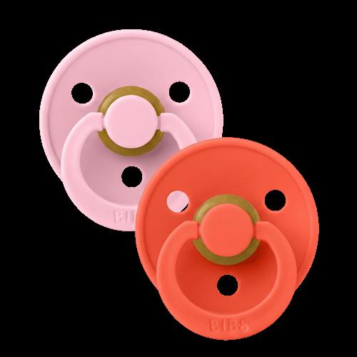 BIBS Colour 2-pak Latex-sutter Baby Pink  Baby Pink 6-18 M  Lyserød  6-18 M  Piger