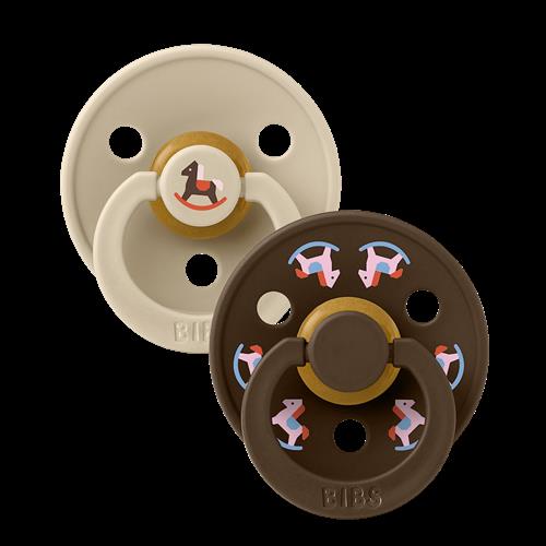 BIBS Holiday Horse 2-pak Latex-sutter Vanilla  Vanilla 6-18 M  Beige  6-18 M  Drenge, Piger