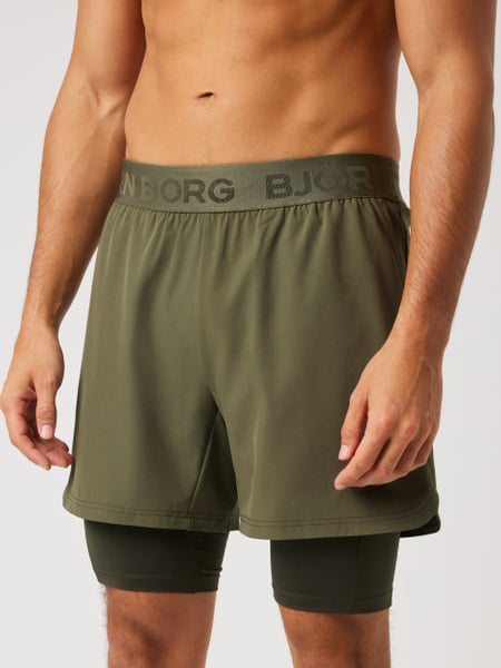 Björn Borg Borg 2 In 1 Shorts Grøn, S