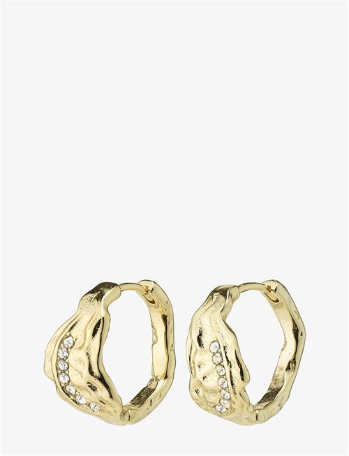 Pilgrim | Pia Organic Shape Crystal Hoop Earrings Gold-Plated | ONE SIZE