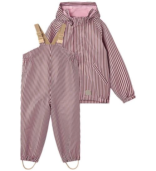 MarMar Regntøj m. Seler - PU - Oddy - Pink Brown Stripes