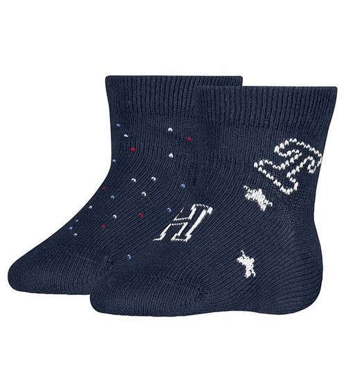 Tommy Hilfiger Strømper - 2-pak - Tommy Original m. Print