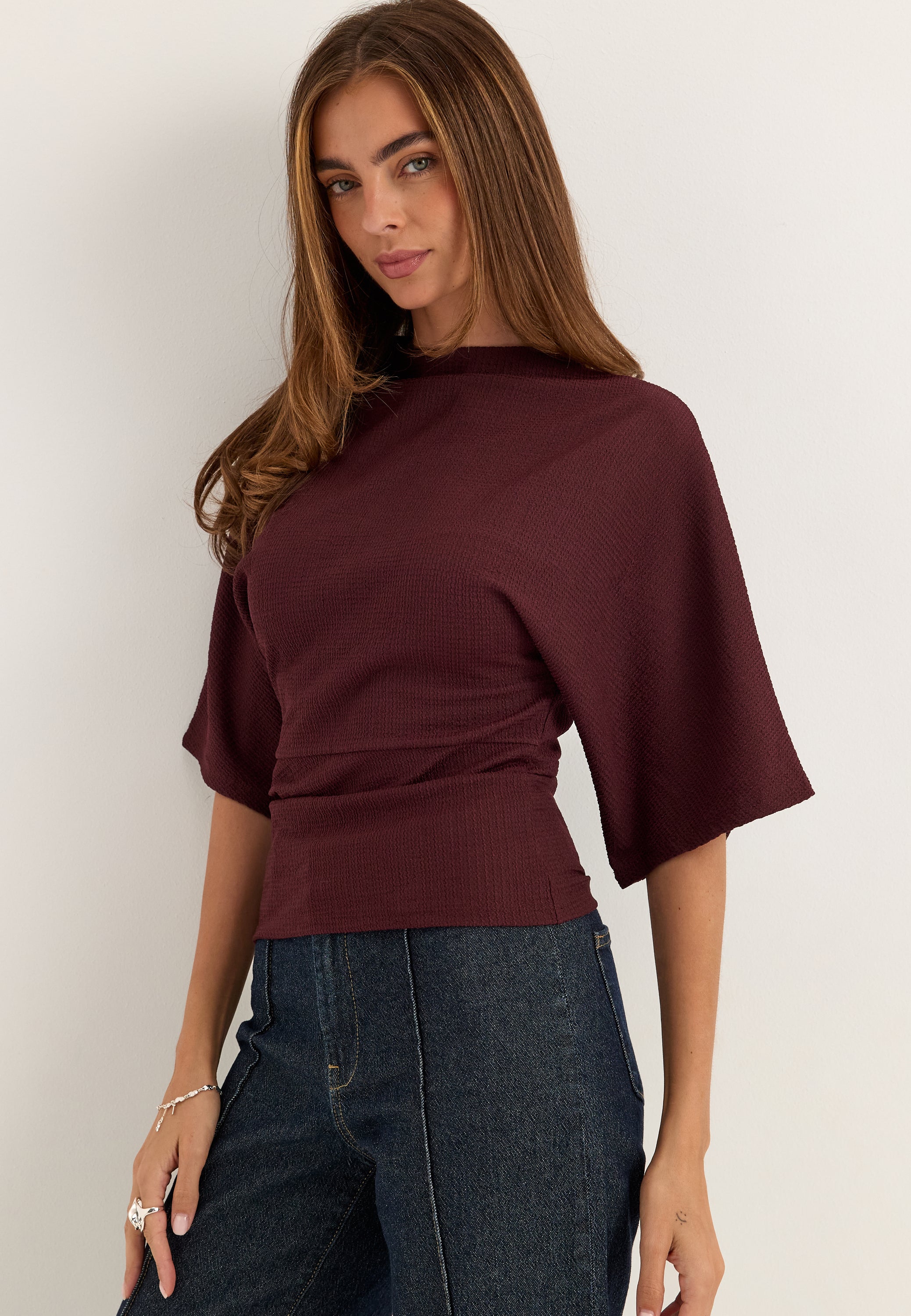 BUBBLEROOM Funnel Neck Top