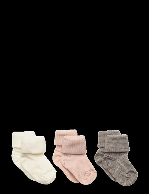mp Denmark | Wool Rib Baby Socks - 3-Pack | 15/16