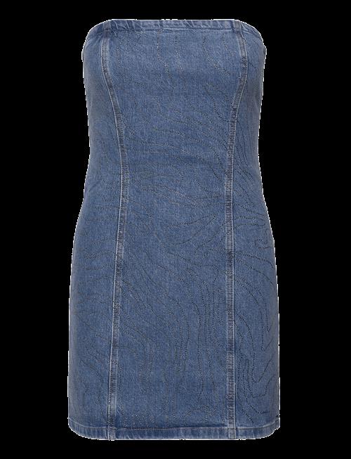 ROTATE | Rhinestone Denim Dress | 38