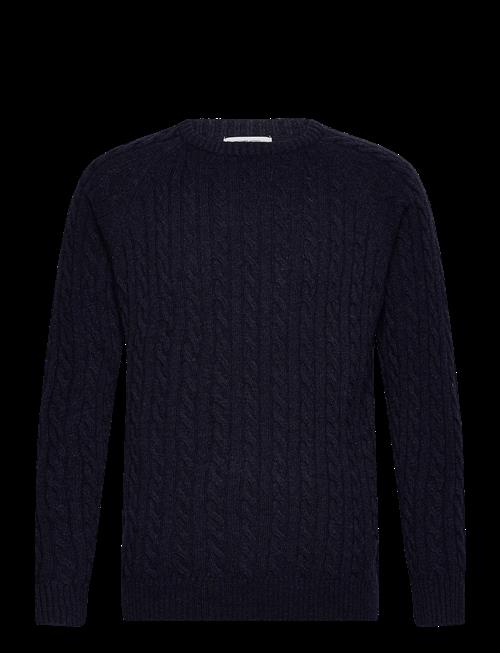 Lindbergh | Lambswool Raglan Cable O-Neck Knit | M