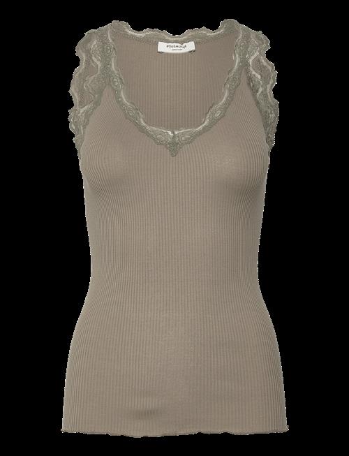 Rosemunde | Rwbeatha Silk Sl V-Neck Lace Top | XS
