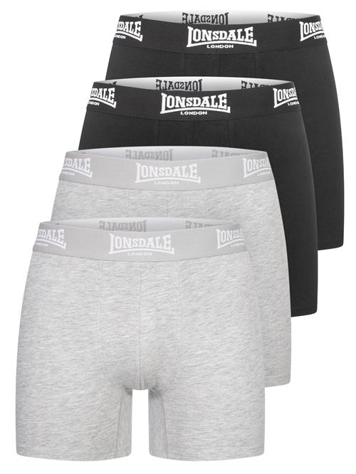 LONSDALE Boksershorts  grå-meleret / sort / hvid