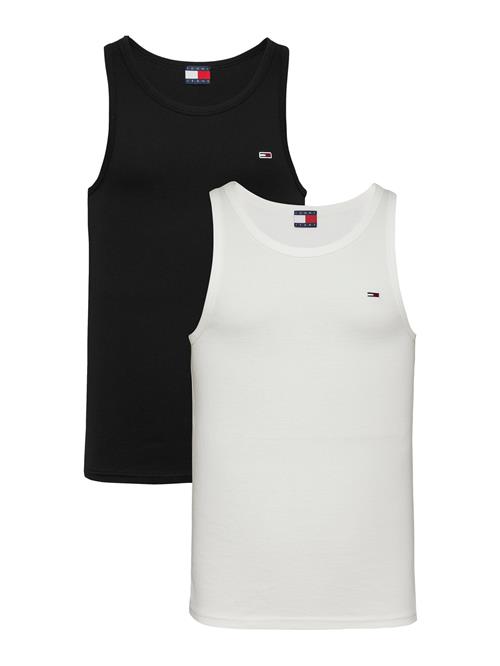 Tommy Jeans Bluser & t-shirts 'Tommy Flag Extra Slim Tank'  sort / hvid