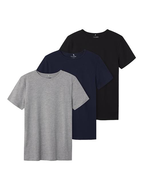 TWO SOON Shirts  natblå / grå-meleret / sort