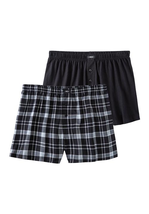 H.I.S Boksershorts  grå / sort / hvid