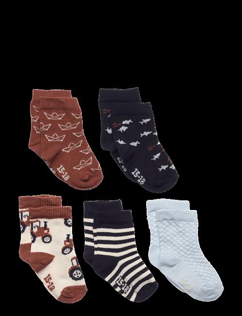 Minymo | Socks W. Pattern (5-Pack) | 15/18