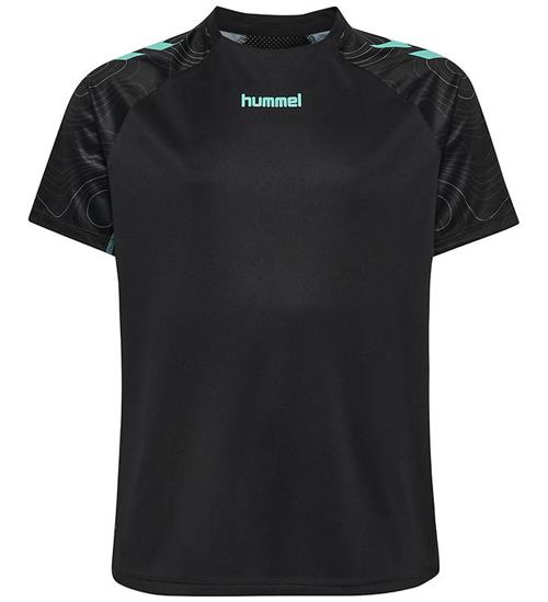 Hummel T-shirt - hmlBlaze 2.0 - Black/Pool Blue