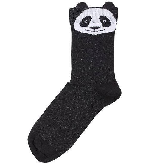 DYR Strømper - Bambus - Dyr3D - Sort m. Panda