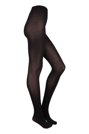 Hunkemöller Ribstrikket Strømpebukser Cashmere Blend Sort
