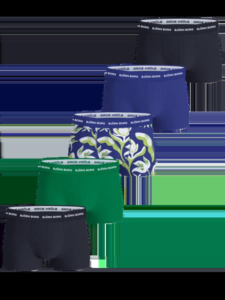 Björn Borg Cotton Stretch Trunks 5-pack Blå, XS