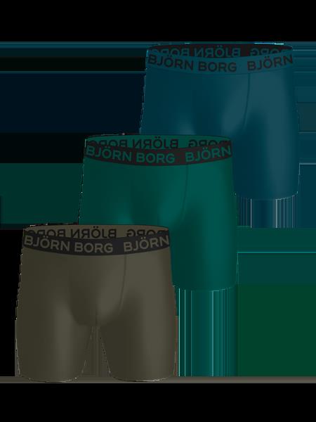 Björn Borg Sports Microfiber Boxers 3-pack Grøn, S